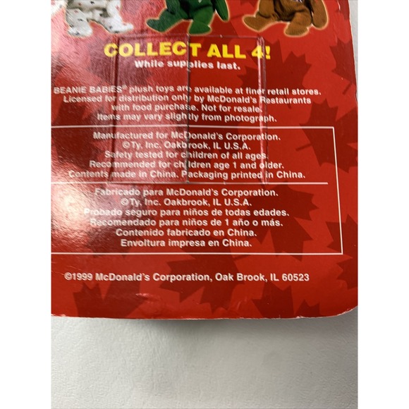 Maple the Bear Beanie Baby WITH RARE ERRORS Damaged Bubble - Picture 5 of 12